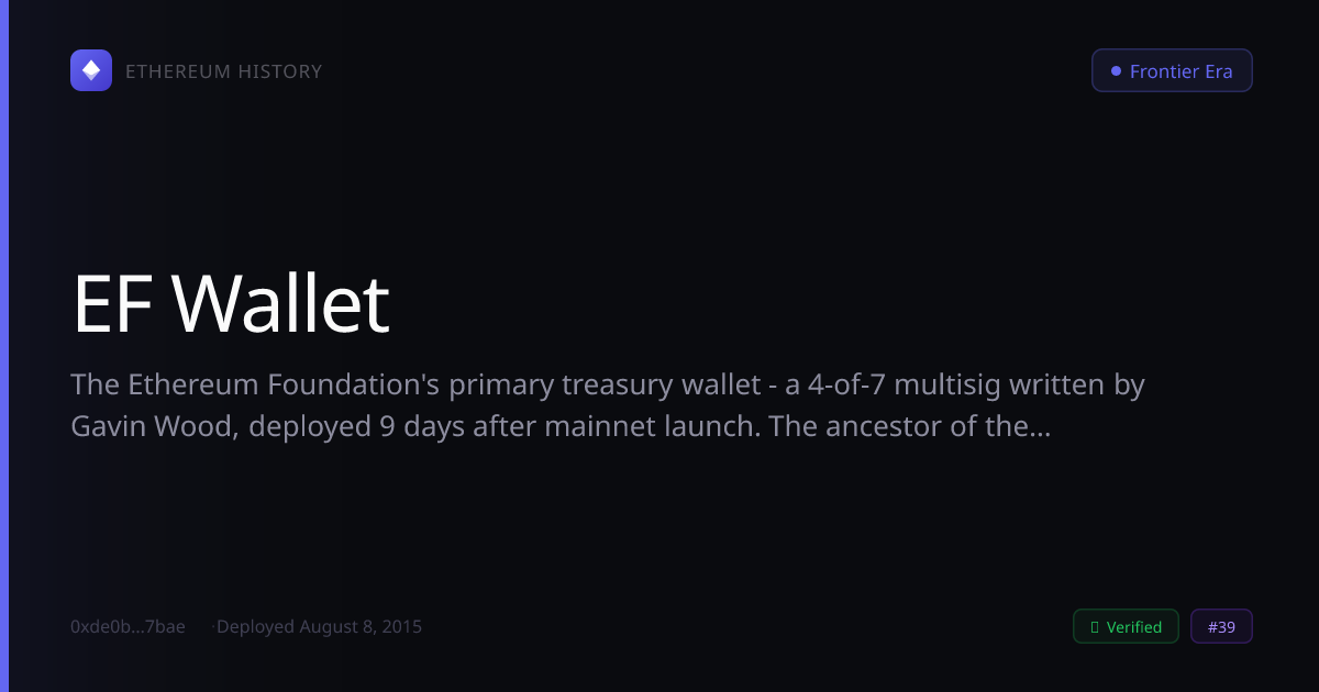 EF Wallet - Ethereum History